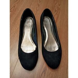 Nine West - Women’s Black Suede Low Wedge Heels - Sz 8.5